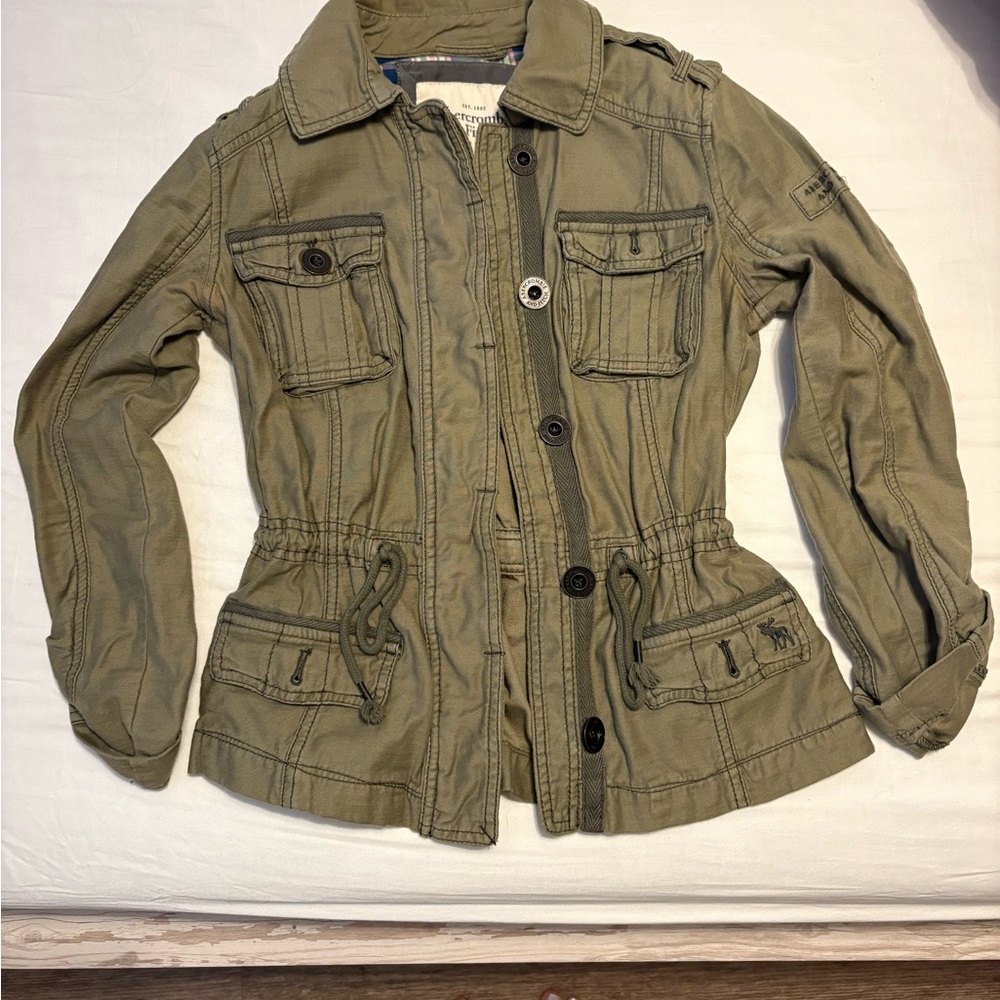A&F vintage Olive Green Utility Jacket